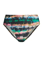 Tie-Dye Mid-Rise Bikini Bottom