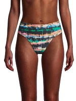 Tie-Dye Mid-Rise Bikini Bottom