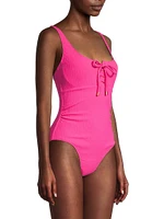 Taylor Lace-Up One-Piece Swimsuit