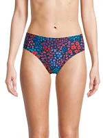 Floral Mid-Rise Bikini Bottoms