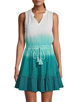 Beth Drawstring Cotton Minidress