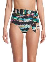 Knotted High-Rise Bikini Bottom