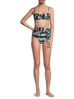 Knotted High-Rise Bikini Bottom