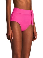 Knotted High-Rise Bikini Bottoms