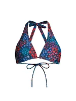 Allison Floral Halter Bikini Top