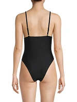 Zoa Contrast-Trim One-Piece Swimsuit