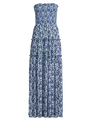 Leta Sequined Strapless Maxi Dress