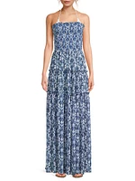 Leta Sequined Strapless Maxi Dress