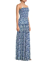 Leta Sequined Strapless Maxi Dress