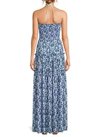 Leta Sequined Strapless Maxi Dress