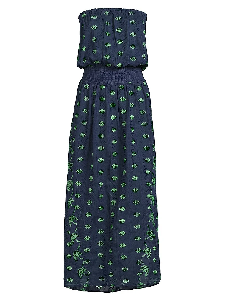 Cynthia Cotton Eyelet Midi-Dress