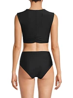 Dorothea Contrast-Trim Bikini Top