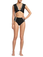 Dorothea Contrast-Trim Bikini Top