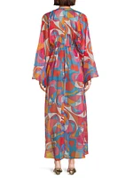 Phebe Printed Tie-Waist Maxi Dress