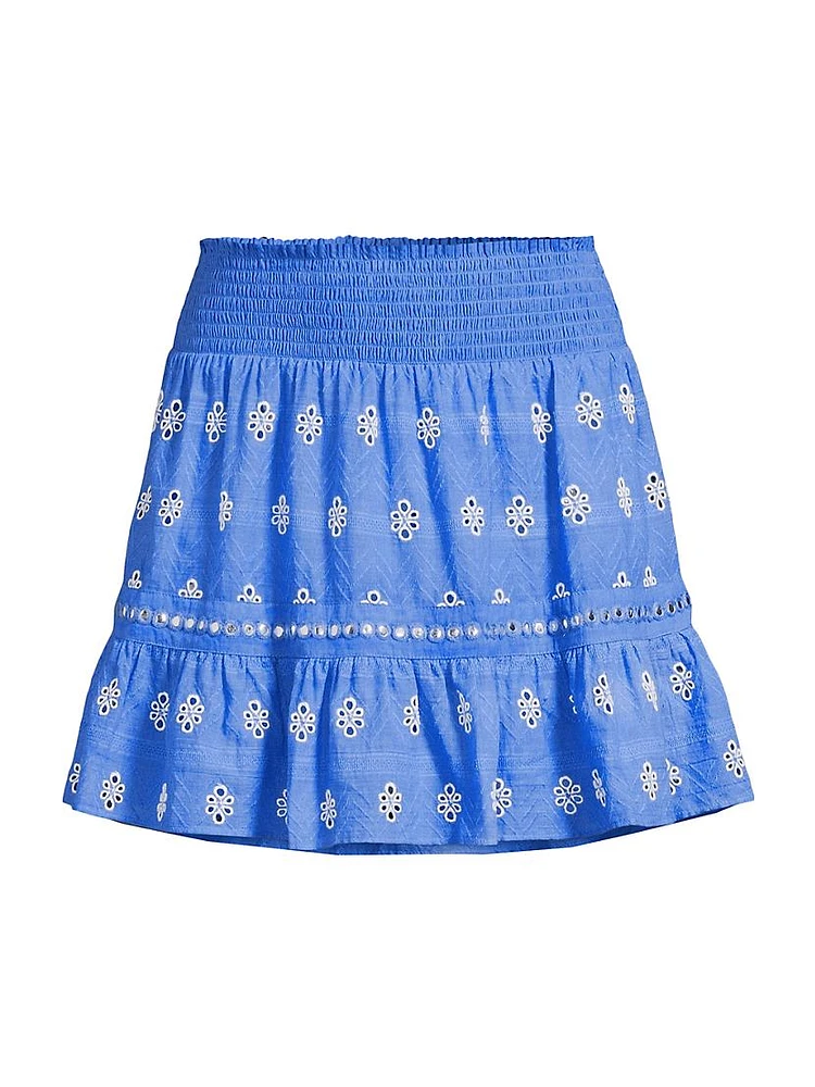 Annetta Cotton Eyelet Miniskirt