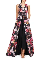 Arlo Floral Organza Walk-Thru Jumpsuit