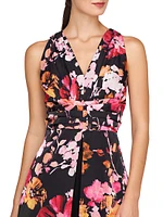 Arlo Floral Organza Walk-Thru Jumpsuit