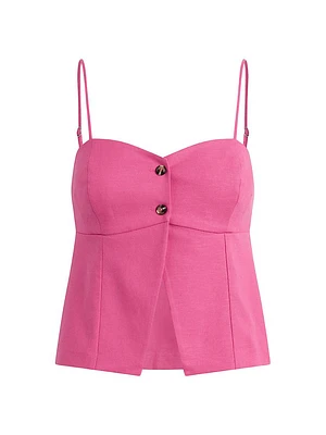 The Bea Linen-Blend Tank