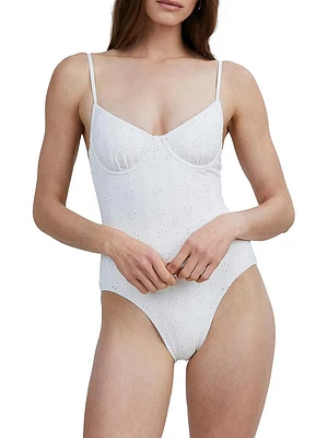 The Taylor Eyelet Underwire One-Piece Swimsuit