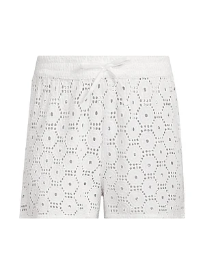 The Charlie Cotton Eyelet Cover-Up Shorts