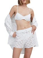 The Charlie Cotton Eyelet Cover-Up Shorts