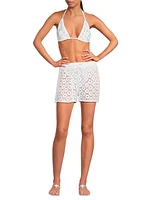 The Charlie Cotton Eyelet Cover-Up Shorts