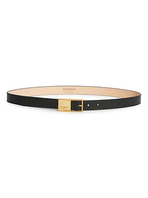 Logo Leather Belt