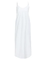 Lace-Trimmed Swiss Dot Cotton Nightgown