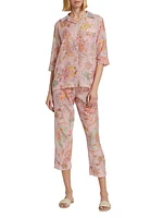 Coco Paisley Cotton-Silk Pajamas