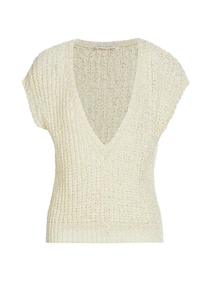 Soraya Knit Plunging V-Neck Vest