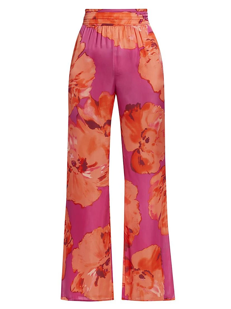 Robin Floral Wide-Leg Pants