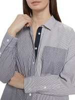 Mixed Stripe Boyfriend Shirt