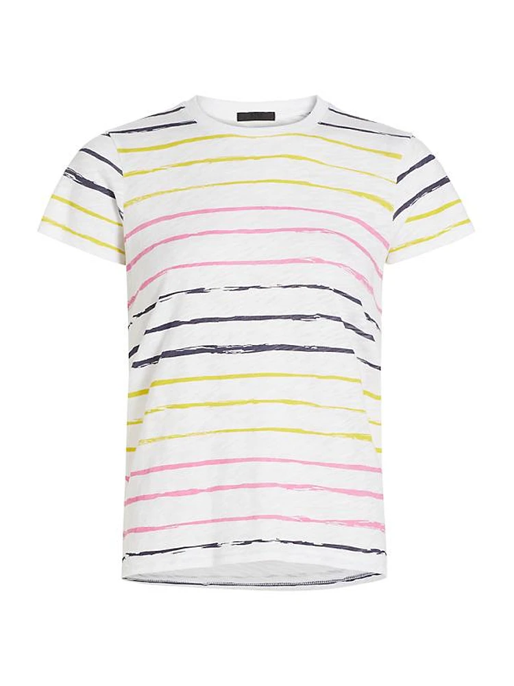 Slub Paint Stroke Stripe T-Shirt