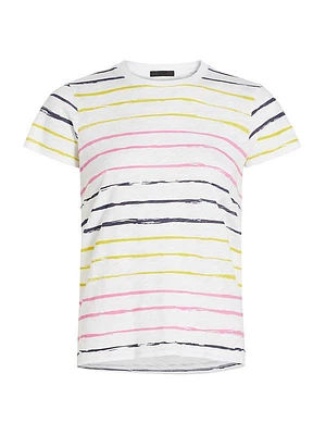 Slub Paint Stroke Stripe T-Shirt