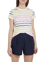 Slub Paint Stroke Stripe T-Shirt