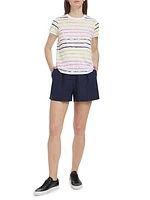 Slub Paint Stroke Stripe T-Shirt