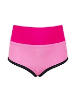 Little Girl's & Girl's Ribbed Colorblock Bikini Set