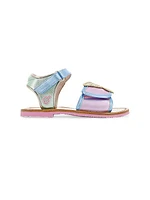 Little Girl's & Girl's Butterfly Metallic Sandals