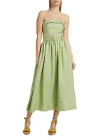 Amparo Strapless Midi-Dress