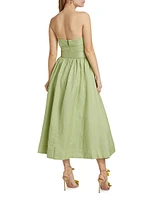 Amparo Strapless Midi-Dress