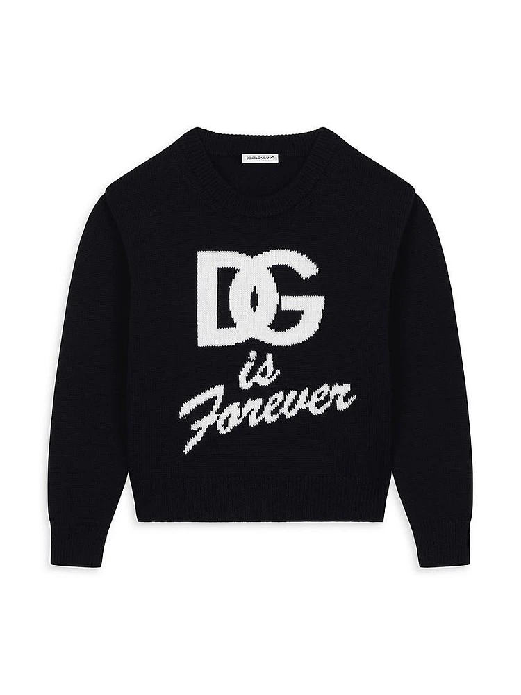 Little Girl's & Forever Wool Crewneck Sweater