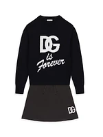 Little Girl's & Forever Wool Crewneck Sweater