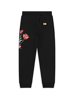 Little Girl's & Tulip Floral Joggers