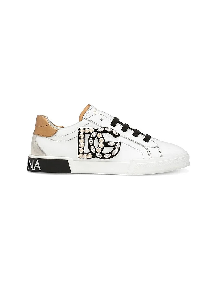 Little Girl's & Embellished Logo Sneakers