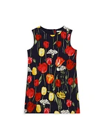 Little Girl's & Tulip Floral Shift Dress