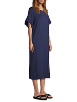 Nali Ruffle-Sleeve Midi Dress