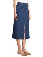 Shiloh Denim Midi-Skirt