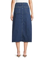 Shiloh Denim Midi-Skirt