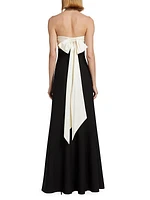 Lorella Strapless High-Low Gown