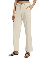 Caden Mid-Rise Straight-Leg Pants